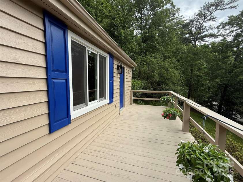 55 Willow Bend, Hendersonville, NC 28792.  MLS# CAR4255625, YatesRealty ID 30273. View of front deck space