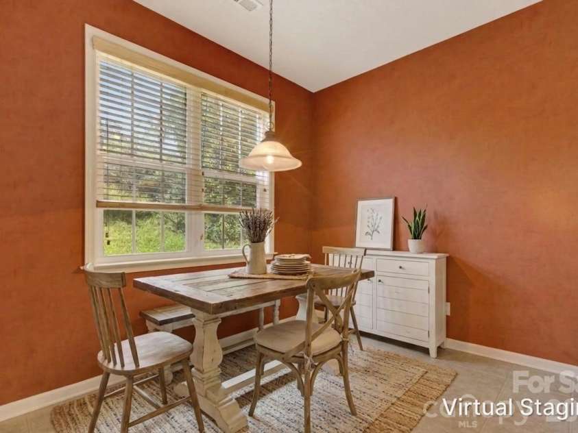 268 Farm Valley Road, Fletcher, NC 28732.  MLS# CAR4391381, YatesRealty ID 30294. Breakfast Area (staged)