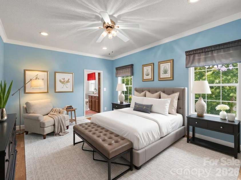 2255 Mount Olivet Road, Zirconia, NC 28790.  MLS# CAR4390852, YatesRealty ID 30295. Primary Bedroom, Virtually Staged