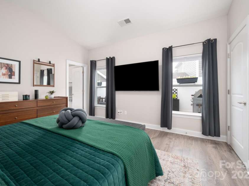 58 Walnut Springs Drive, Asheville, NC 28804.  MLS# CAR4259966, YatesRealty ID 30297. Large windows include blackout shades