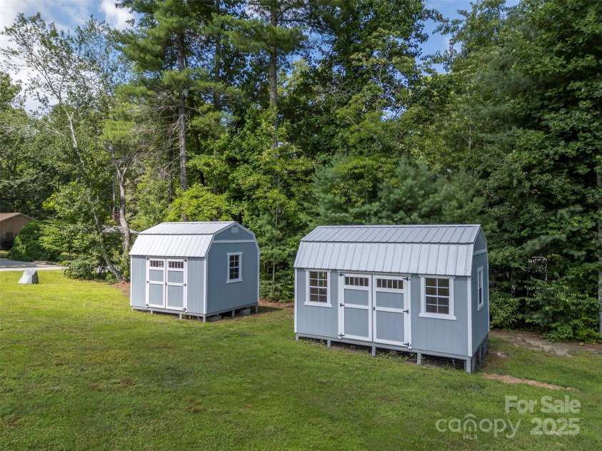 321 Benjamins Way, Hendersonville, NC 28792.  MLS# CAR4276870, YatesRealty ID 303. Double storage sheds!