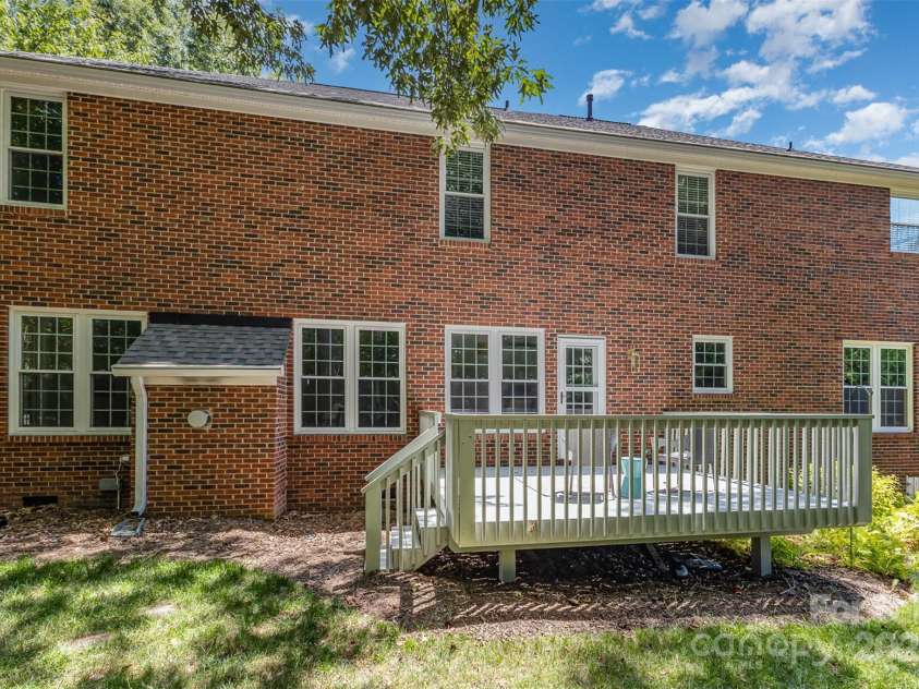 2919 Shady Reach Lane, Charlotte, NC 28214.  MLS# CAR4272489, YatesRealty ID 30305. Back of full brick home