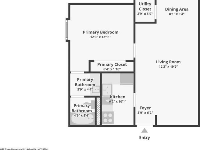 647 Town Mountain Road, Asheville, NC 28804.  MLS# CAR4414471, YatesRealty ID 30305. 