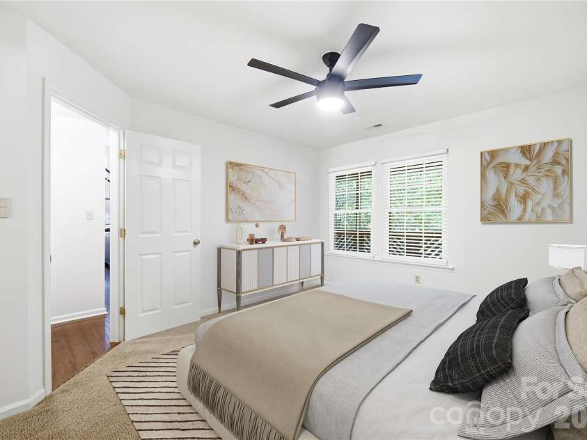 6150 Gray Gate Lane, Charlotte, NC 28210.  MLS# CAR4392595, YatesRealty ID 30307. Primary BR Interior View Virtually Staged