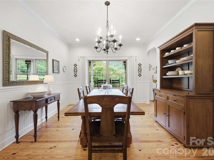 227 Black Bear Cove, Clyde, NC 28721.  MLS# CAR4393191, YatesRealty ID 30326. Dining Room