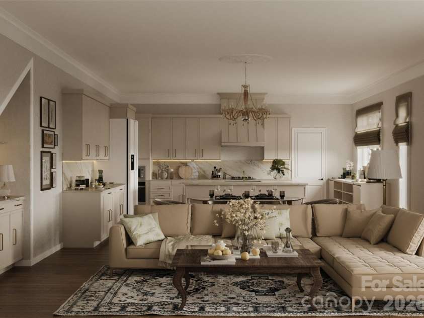295 Roberts Lane, Flat Rock, NC 28731.  MLS# CAR4384600, YatesRealty ID 30348. Kitchen, Dining, Great room inspiration photo