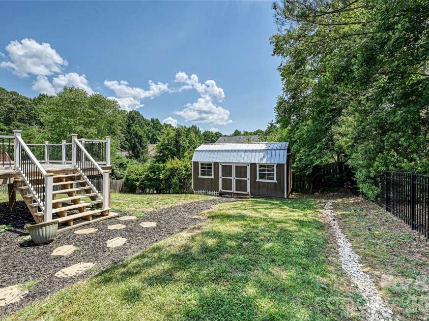 3805 Cassidy Drive, Waxhaw, NC 28173.  MLS# CAR4392731, YatesRealty ID 30357. The large shed is great for extra storage!