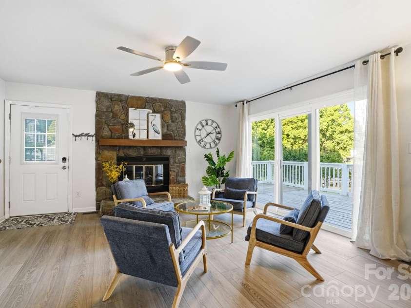 8188 Normandy Road, Denver, NC 28037.  MLS# CAR4383571, YatesRealty ID 30359. Natural stone fireplace for cozy evenings