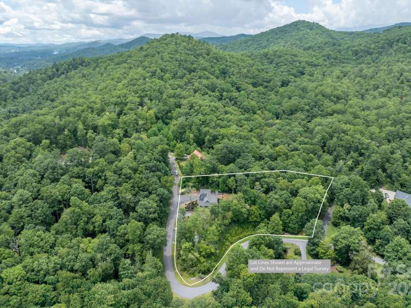 50 Red Clover Lane, Pisgah Forest, NC 28768.  MLS# CAR4271803, YatesRealty ID 30371. Approx lot lines