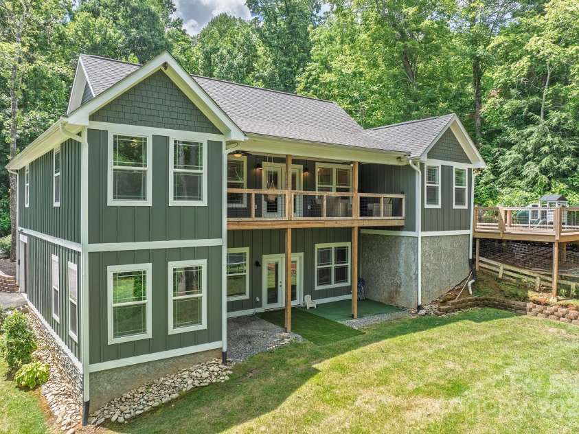 50 Red Clover Lane, Pisgah Forest, NC 28768.  MLS# CAR4271803, YatesRealty ID 30371. Rear elevation