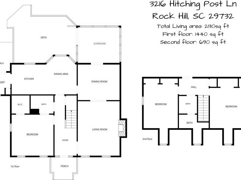 3216 Hitching Post Lane, Rock Hill, SC 29732.  MLS# CAR4371992, YatesRealty ID 30389. Floor Plan
