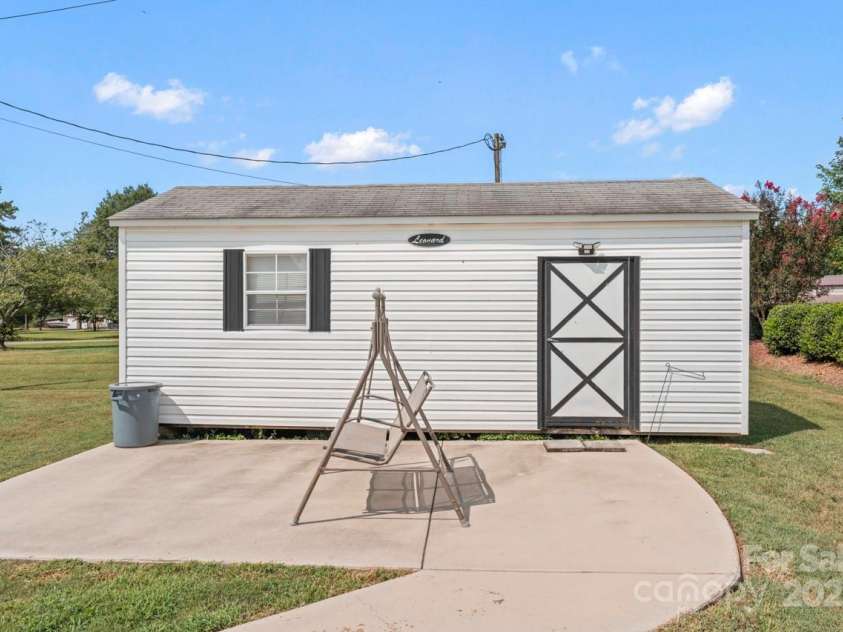 128 Killian Farm Road, Stanley, NC 28164.  MLS# CAR4288617, YatesRealty ID 30393. One of two outdoor storage buildings