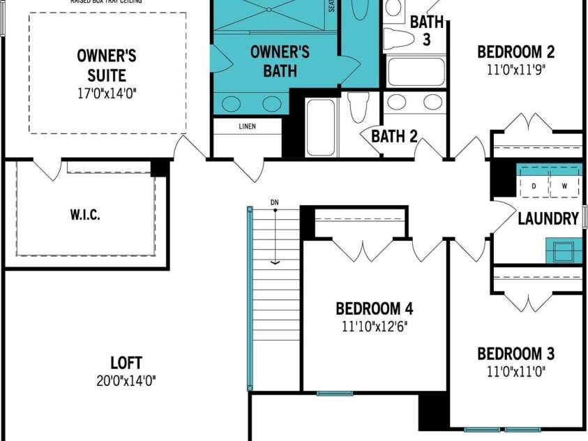 2513 Mabel Lane, Monroe, NC 28110.  MLS# CAR4275004, YatesRealty ID 30410. 2nd Floor Layout--all selections final