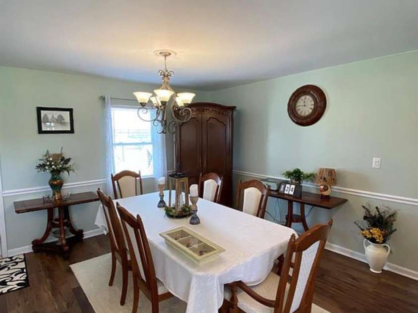6042 Heavner Road, Vale, NC 28168.  MLS# CAR4393236, YatesRealty ID 30419. Primary Residence Dining Room 