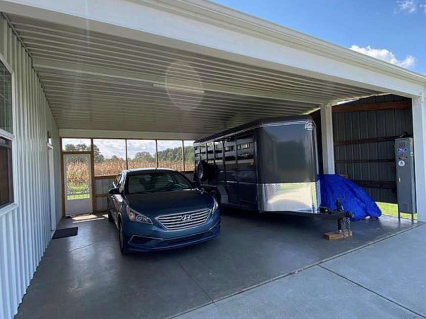 6042 Heavner Road, Vale, NC 28168.  MLS# CAR4393236, YatesRealty ID 30419. Secondary Residence Carport