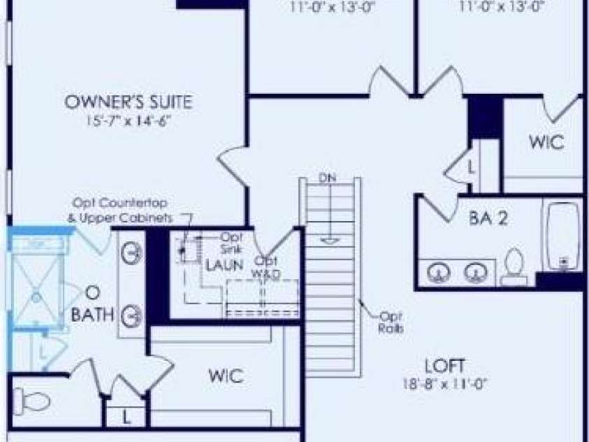 1290 Kindness Court, Concord, NC 28027.  MLS# CAR4187944, YatesRealty ID 3042. 2nd Floor Layout