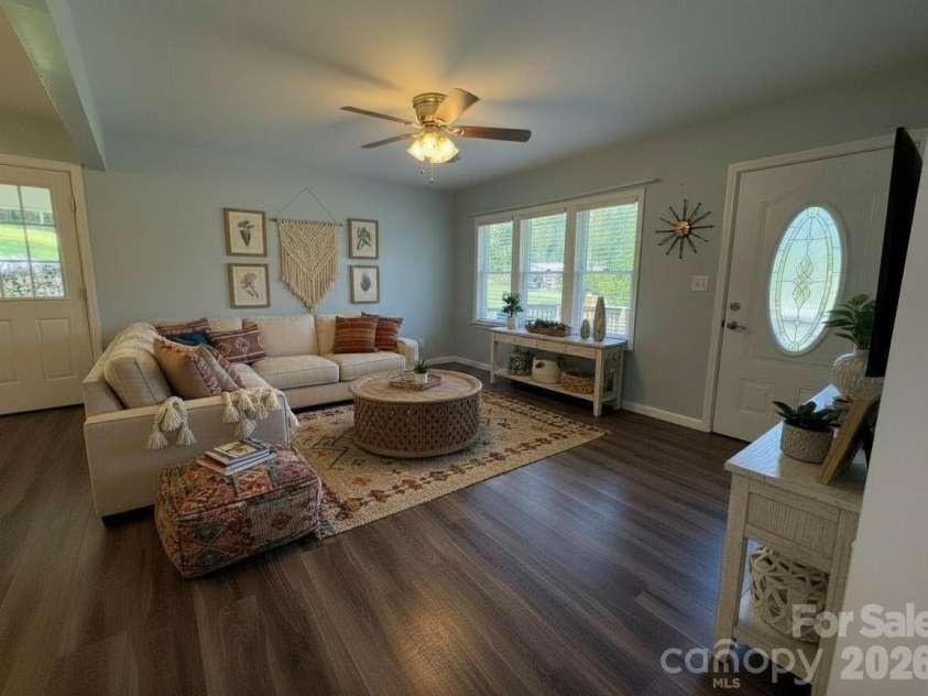 84 Hunt Drive, Nebo, NC 28761.  MLS# CAR4387996, YatesRealty ID 30420. Furniture is virtually staged