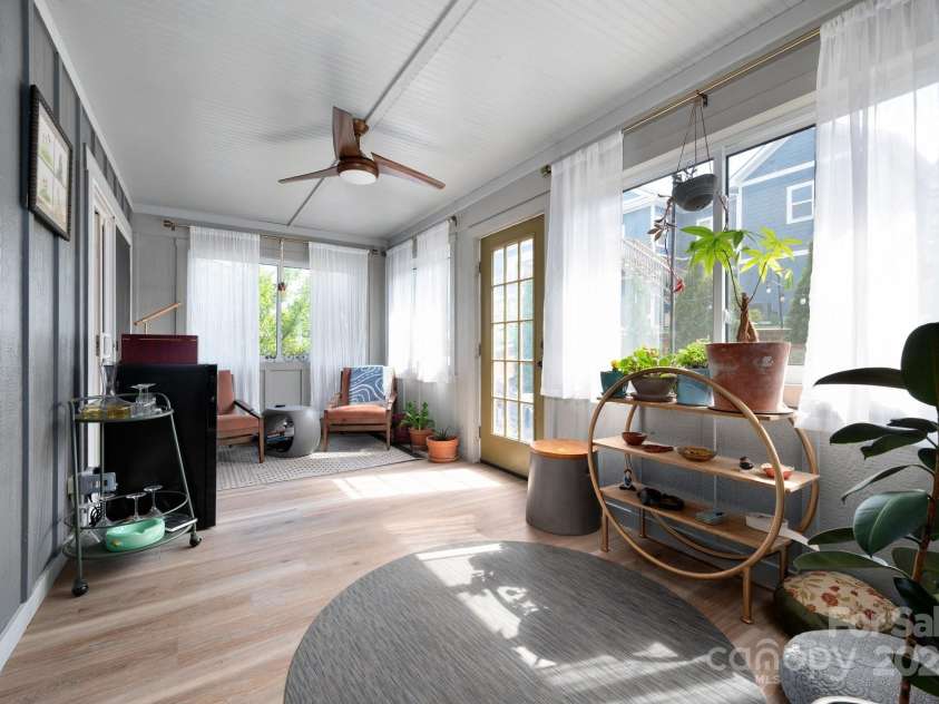 30 Greenwood Fields Drive, Asheville, NC 28804.  MLS# CAR4284220, YatesRealty ID 30424. Sunroom with Backyard Access