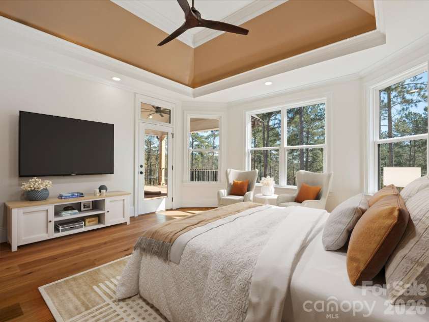 2024 Jumping Run, Connelly Springs, NC 28612.  MLS# CAR4336928, YatesRealty ID 3043. Primary bedroom with trey ceiling