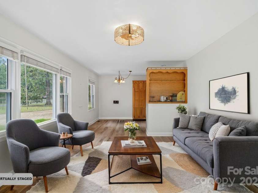 2101 Shady Lane, Monroe, NC 28110.  MLS# CAR4306238, YatesRealty ID 3046. DINING AREA/LIVING ROOM (staged)