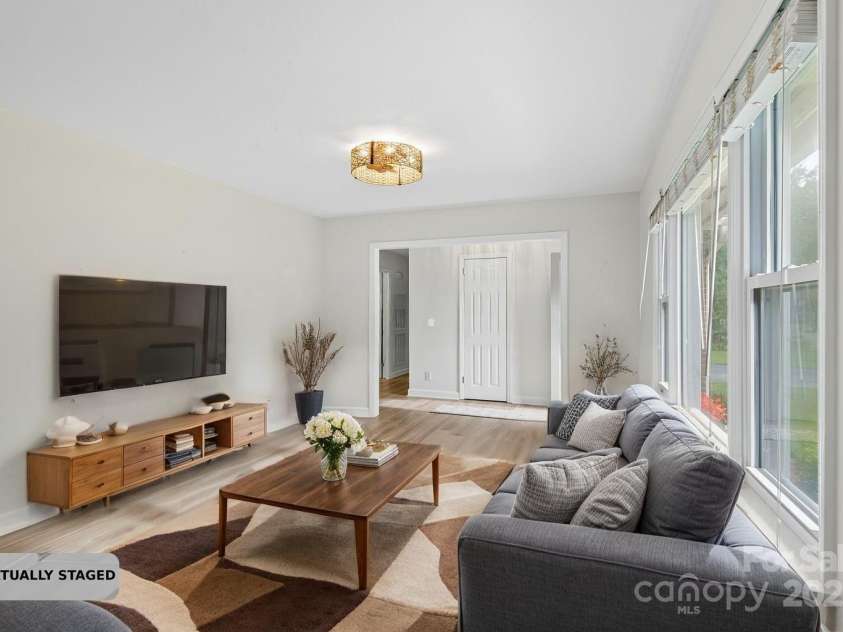 2101 Shady Lane, Monroe, NC 28110.  MLS# CAR4306238, YatesRealty ID 3046. LIVING ROOM (staged)