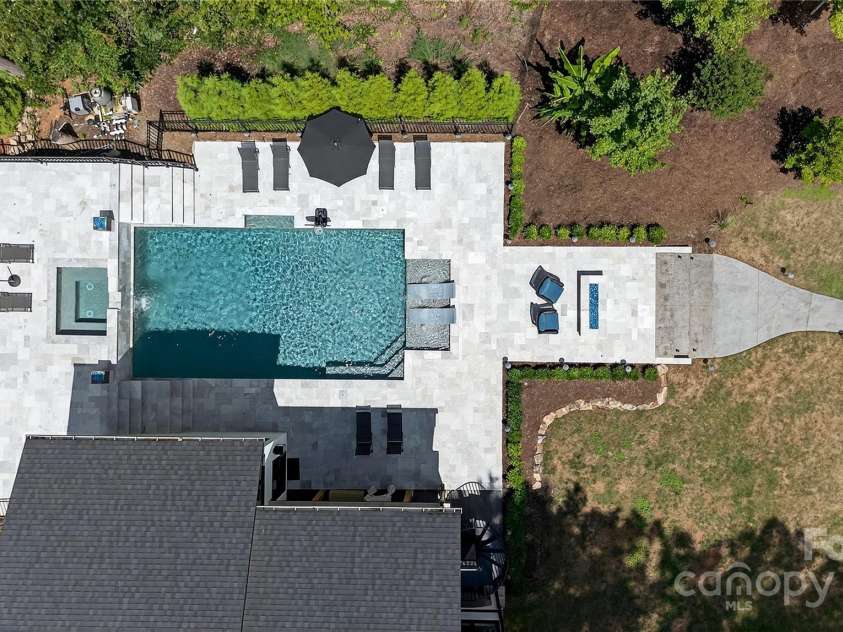 7508 Bankhead Road, Denver, NC 28037.  MLS# CAR4287314, YatesRealty ID 30460. Heated pool with waterfall and hot tub