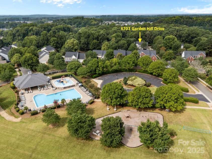6703 Garden Hill Drive, Huntersville, NC 28078.  MLS# CAR4265776, YatesRealty ID 30476. Short walk to community amenities