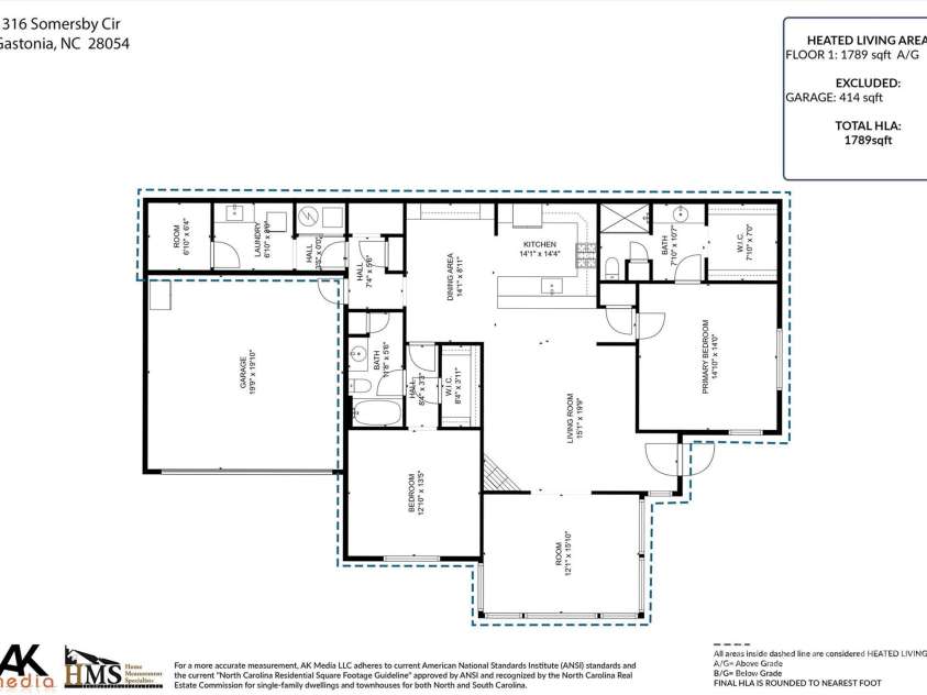 1316 Somersby Circle, Gastonia, NC 28054.  MLS# CAR4280310, YatesRealty ID 30489. 