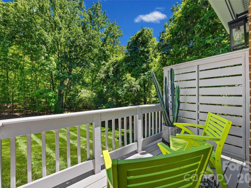 517 Raintree Drive, Matthews, NC 28104.  MLS# CAR4376465, YatesRealty ID 30492. Private balcony of primary