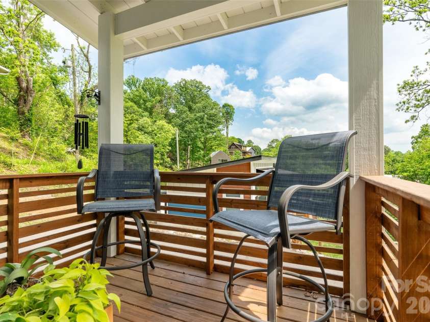 109 Thurland Avenue, Asheville, NC 28803.  MLS# CAR4261311, YatesRealty ID 30501. Nice open view from kitchen porch in main house