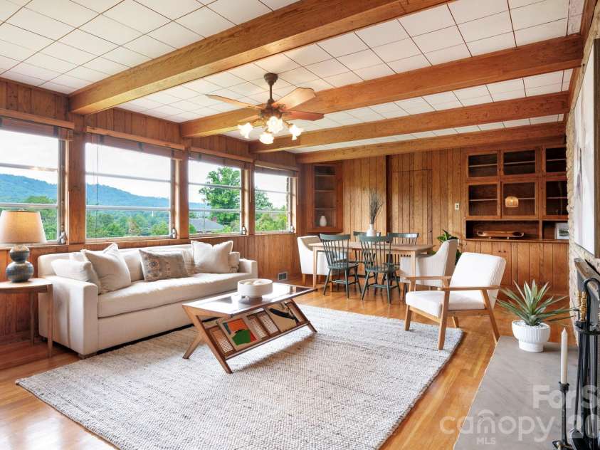 99 Marlborough Road, Asheville, NC 28804.  MLS# CAR4383344, YatesRealty ID 30510. A Wall of Windows Frame Mountain Views!