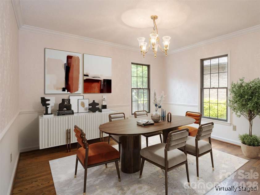 40 Applecross Road, Weaverville, NC 28787.  MLS# CAR4383217, YatesRealty ID 30515. Dining room virtually staged