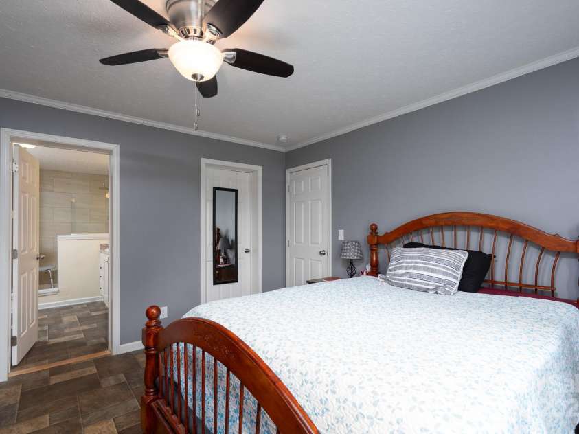 131 Brown Farms Drive, Cleveland, NC 27013.  MLS# CAR4278638, YatesRealty ID 30536. Closet door and door leading to primary bath