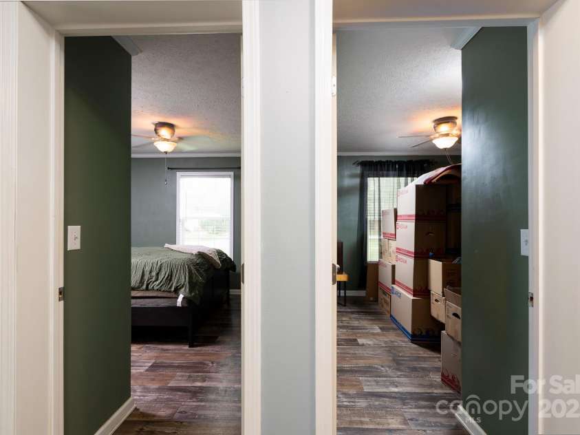 131 Brown Farms Drive, Cleveland, NC 27013.  MLS# CAR4278638, YatesRealty ID 30536. View from hallway looking into both additional bedrooms