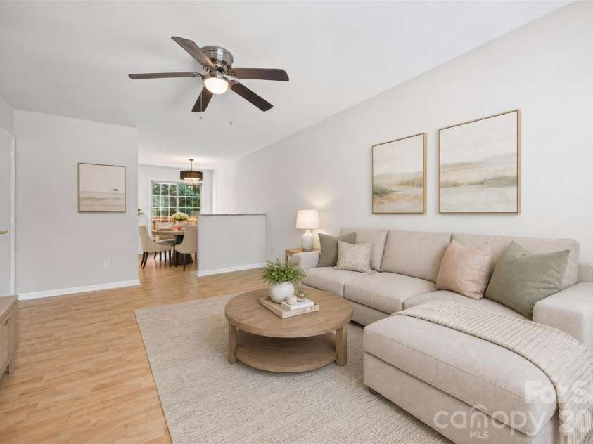 8117 Circle Tree Lane, Charlotte, NC 28277.  MLS# CAR4383359, YatesRealty ID 30542. Living room (virtually staged)