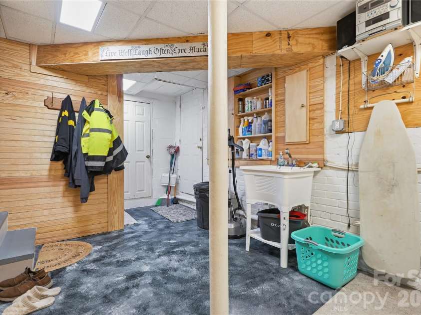 502 Ridge Avenue, Kannapolis, NC 28083.  MLS# CAR4390165, YatesRealty ID 30543. Laundry Room & Storage Area in Basement