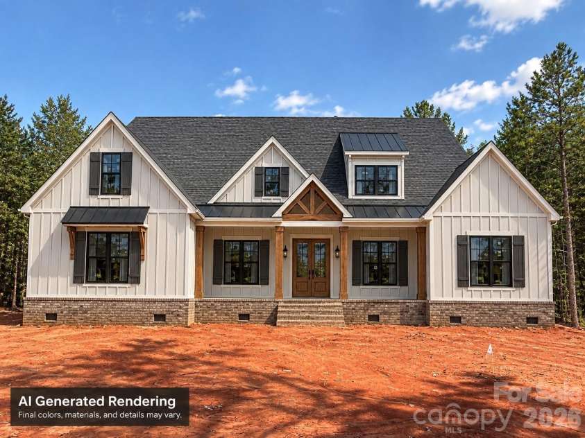 1072 Patrick Road, Gastonia, NC 28056.  MLS# CAR4391230, YatesRealty ID 30566. Actual Home with AI Generated Exterior Finishes.