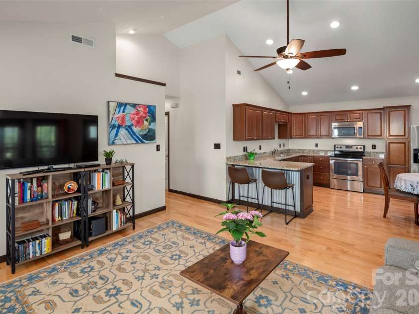 190 Joyner Avenue, Asheville, NC 28806.  MLS# CAR4380603, YatesRealty ID 30595. Open-concept floor plan featuring vaulted ceilings and recessed lights