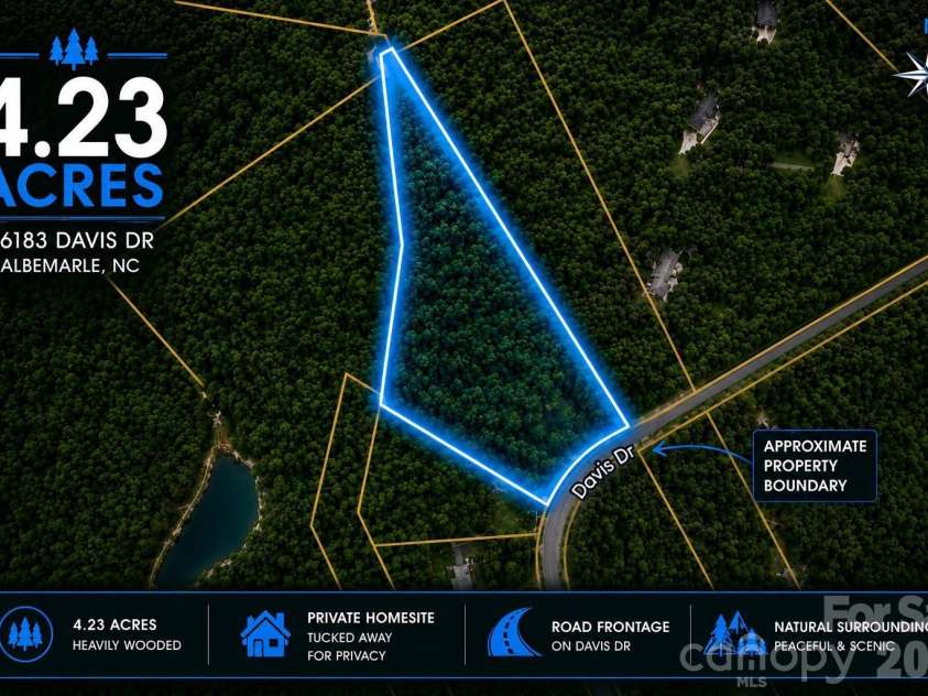 36183 Davis Drive, Albemarle, NC 28001.  MLS# CAR4391780, YatesRealty ID 30605. 