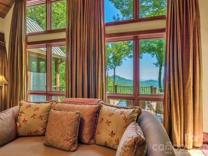 847 Old Orchard Road, Blowing Rock, NC 28605.  MLS# CAR4384622, YatesRealty ID 30618. Grandfather Mountain from the Great Room!