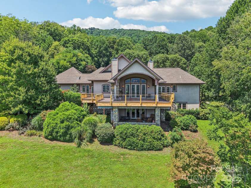 149 Cardinal Lane, Waynesville, NC 28786.  MLS# CAR4284459, YatesRealty ID 30625. Back of property