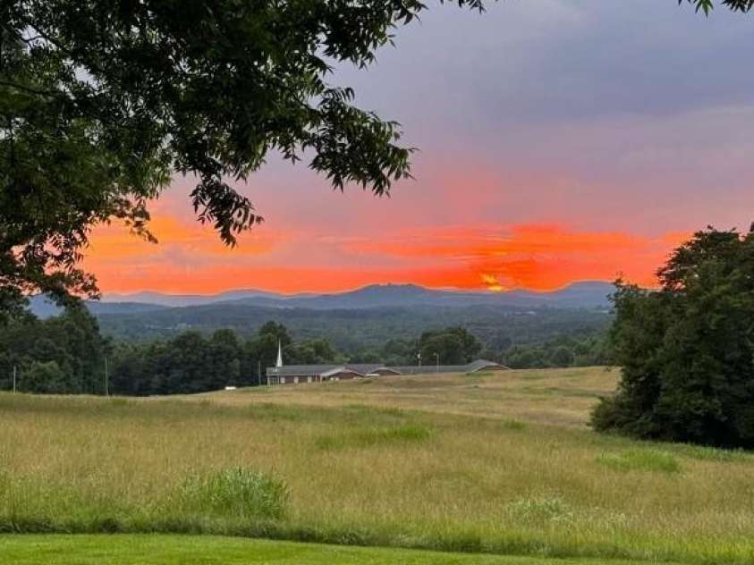 50 Berea Church Quincy Road, Hiddenite, NC 28636.  MLS# CAR4211002, YatesRealty ID 3063. Sunset at side yard