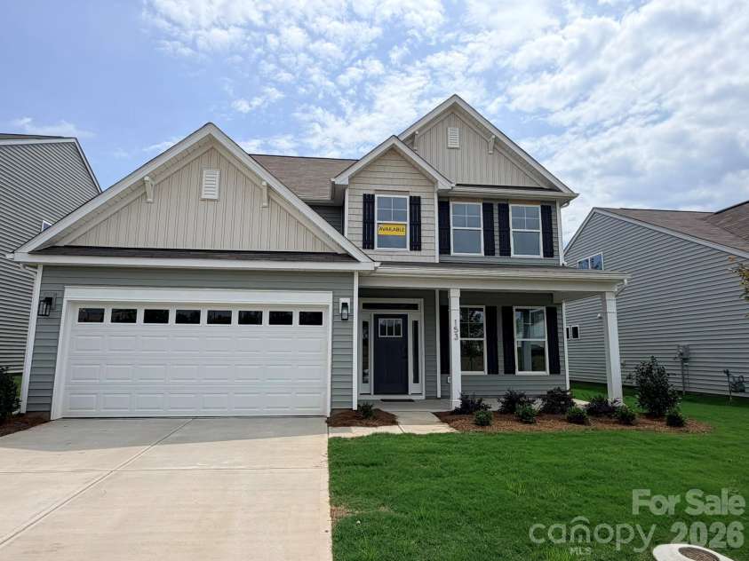 153 Grouse Run Way, Troutman, NC 28166.  MLS# CAR4383145, YatesRealty ID 30634. Homesite 164 features a Cypress C floorplan