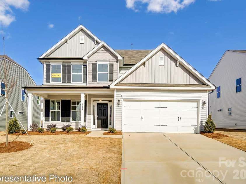 153 Grouse Run Way, Troutman, NC 28166.  MLS# CAR4383145, YatesRealty ID 30634. Homesite 164 features a Cypress C floorplan with front-load garage.