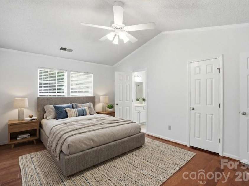 5519 Haybridge Road, Charlotte, NC 28269.  MLS# CAR4363610, YatesRealty ID 30638. Virtually Staged Master Bedrooom