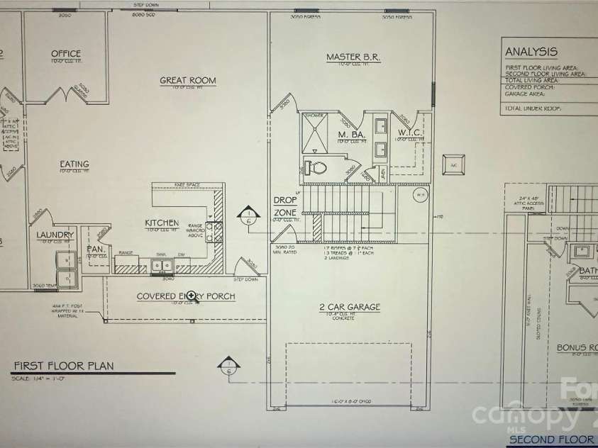 1678 Sharon Lane, Lancaster, SC 29720.  MLS# CAR4276255, YatesRealty ID 30652. Floor plan