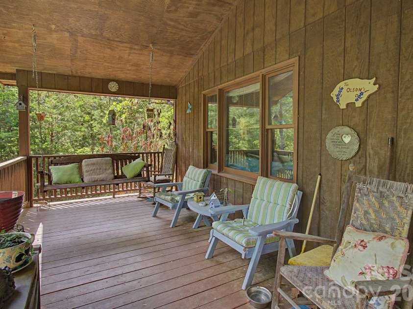 175 Pine Cove Lane, Alexander, NC 28701.  MLS# CAR4388066, YatesRealty ID 30672. Front covered porch