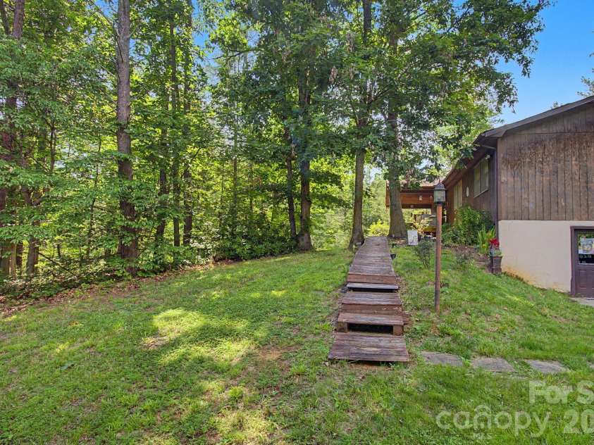 175 Pine Cove Lane, Alexander, NC 28701.  MLS# CAR4388066, YatesRealty ID 30672. Front walk
