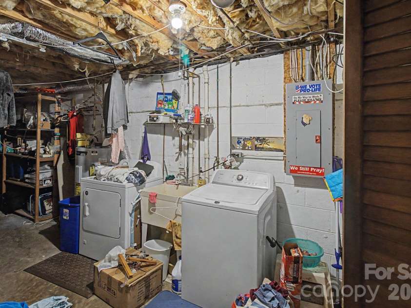 175 Pine Cove Lane, Alexander, NC 28701.  MLS# CAR4388066, YatesRealty ID 30672. Laundry area basement