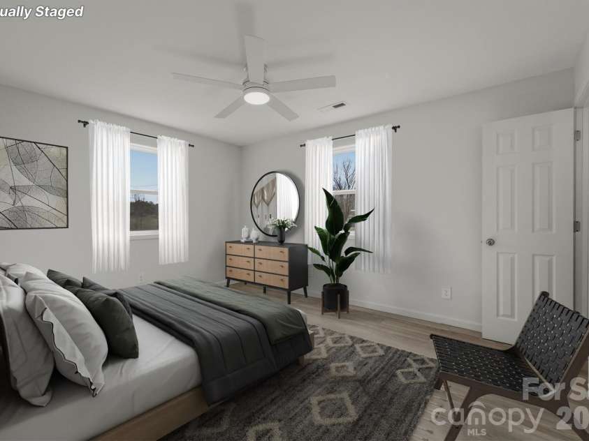 2621 Fairwood Drive, Hudson, NC 28638.  MLS# CAR4354937, YatesRealty ID 30686. Virtually Staged Primary Bedroom